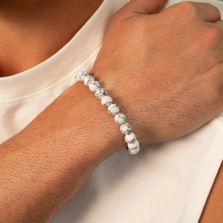 Howlite Bead Bracelet