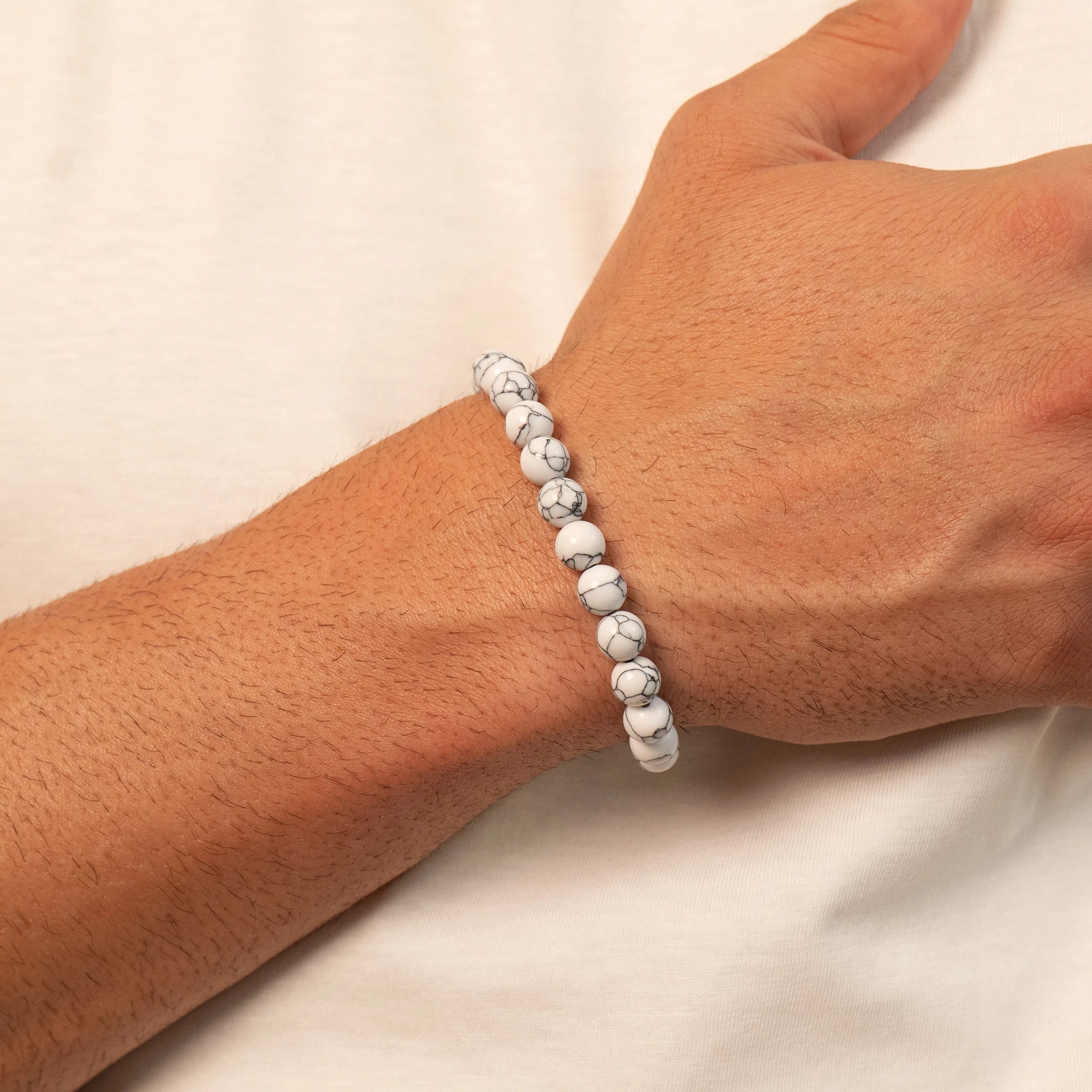 Howlite Bead Bracelet