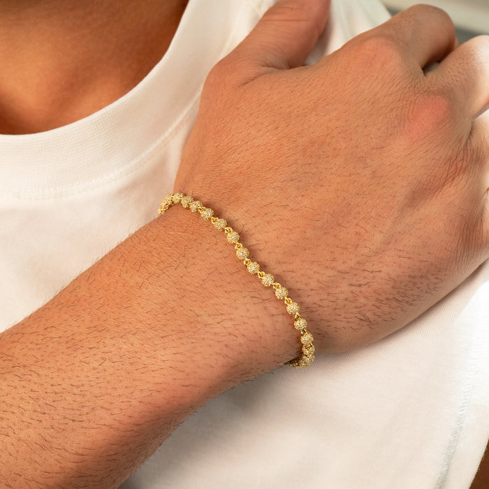 Iced Ball Bracelet (Gold)
