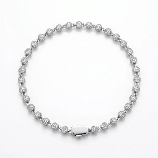Iced Ball Bracelet (Silver)