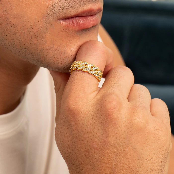 Iced Cuban Ring (Gold)