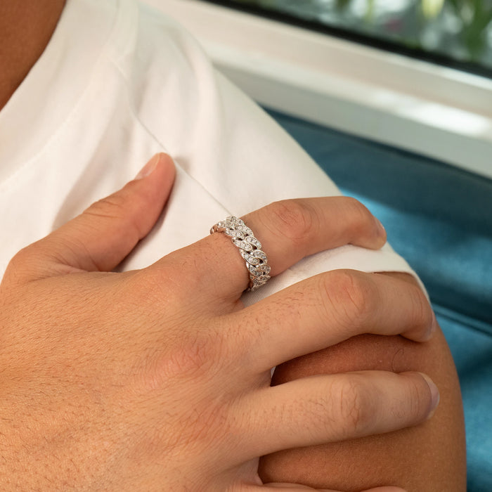 Iced Cuban Ring (Silver)