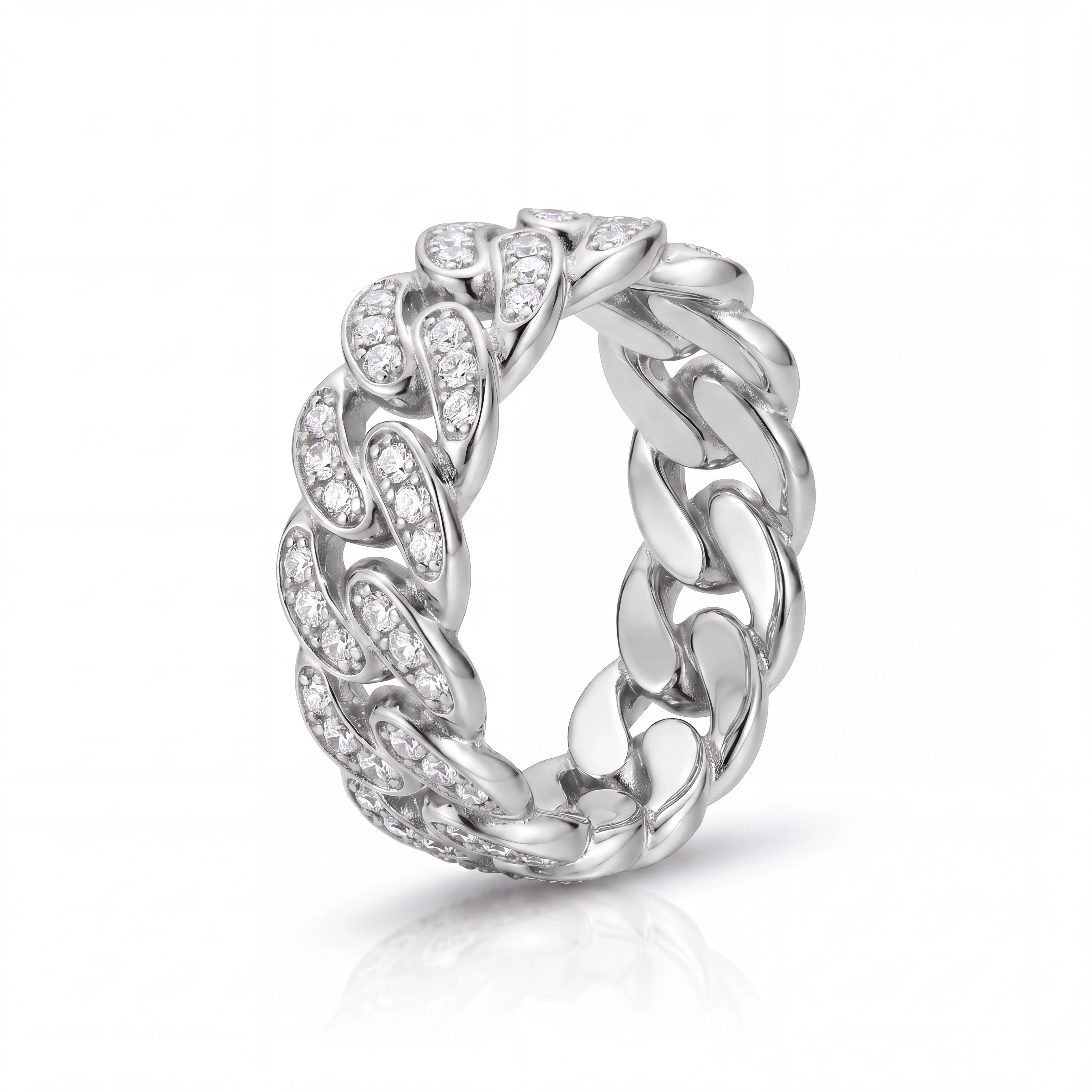 Iced Cuban Ring (Silver)