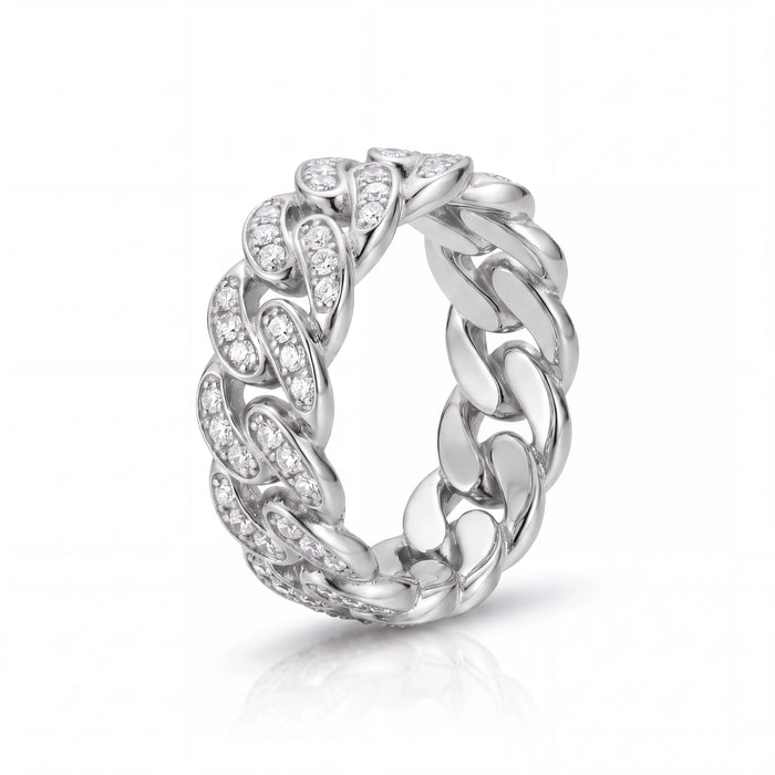 Iced Cuban Ring (Silver)