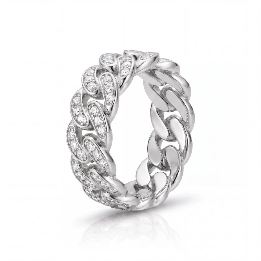 Iced Cuban Ring (Silver)