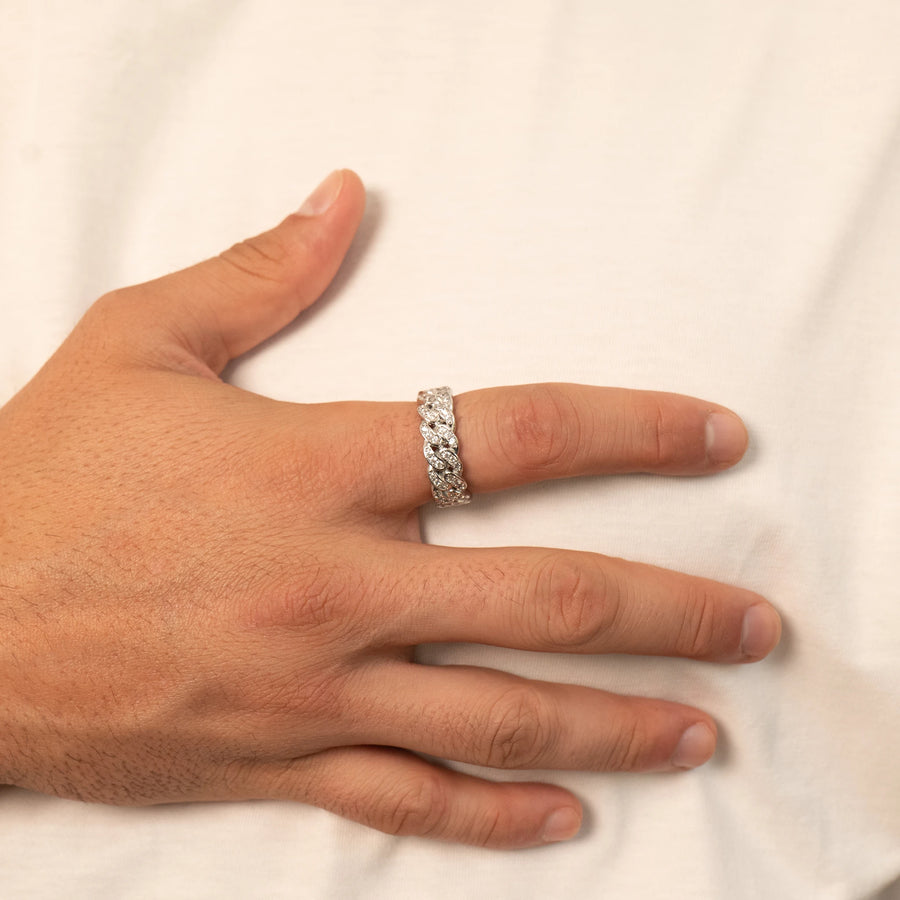 Iced Cuban Ring (Silver)