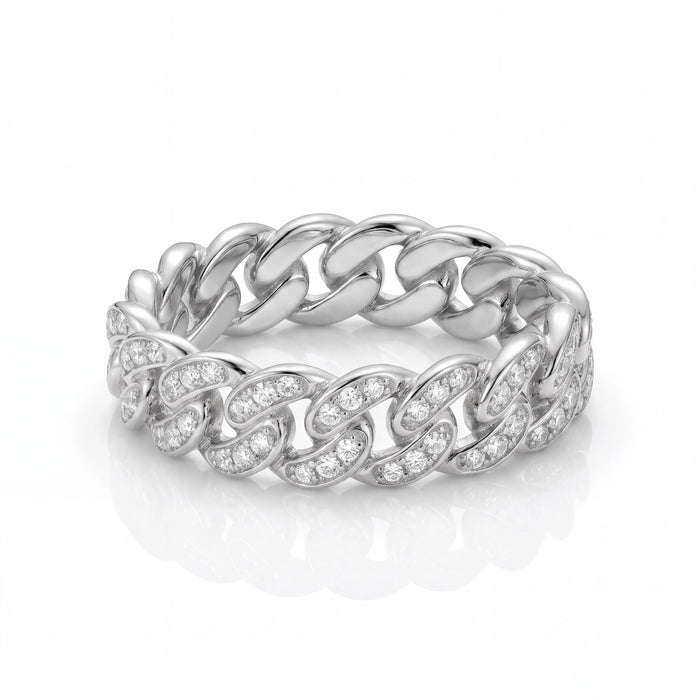 Iced Cuban Ring (Silver)