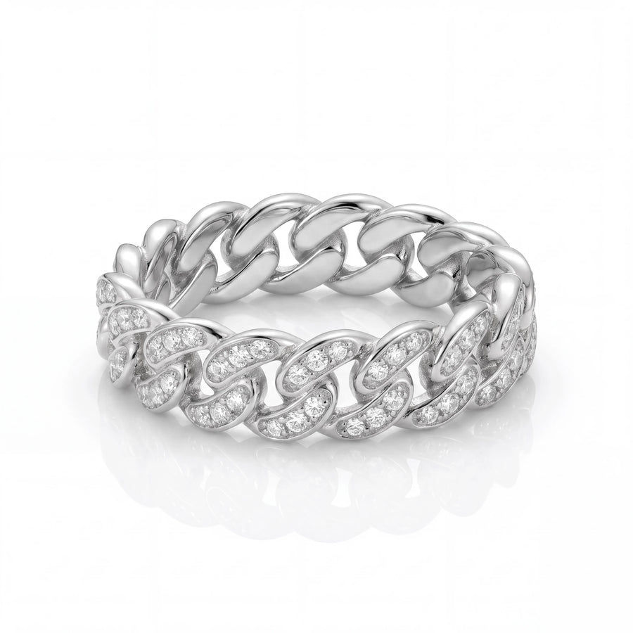 Iced Cuban Ring (Silver)