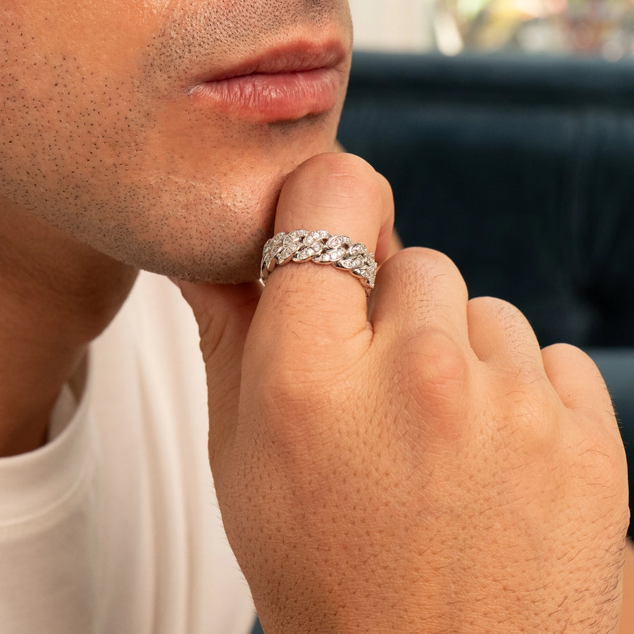 Iced Cuban Ring (Silver)