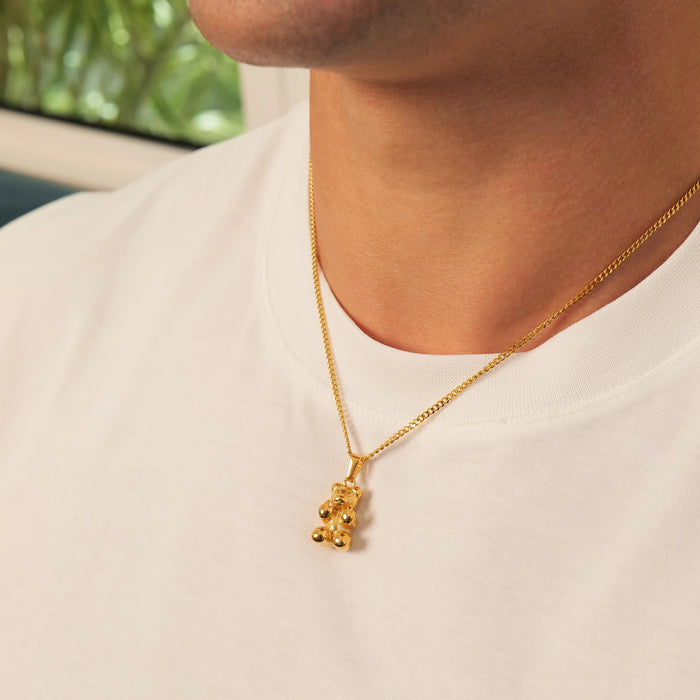 Insulting Bear Pendant (Gold)