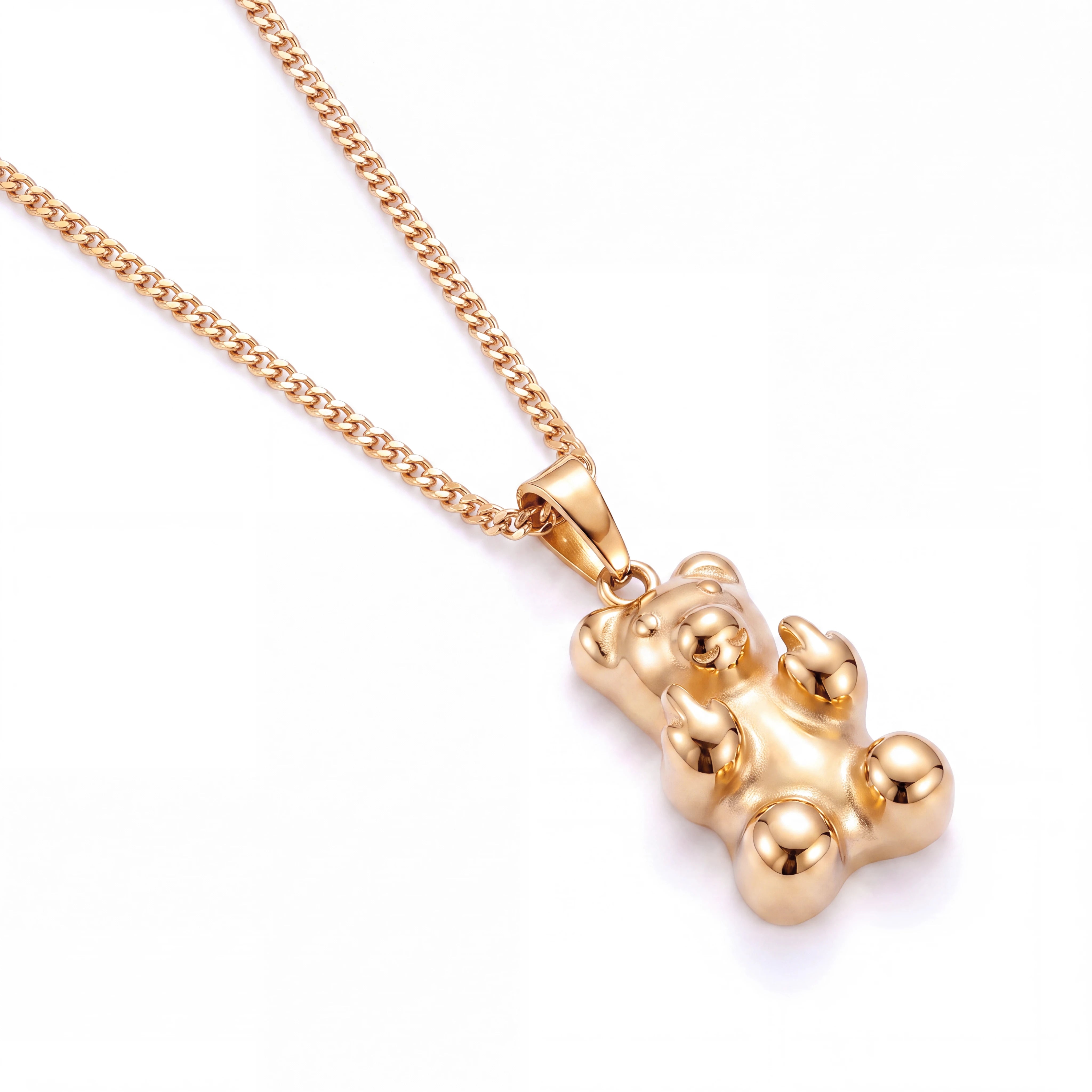 Insulting Bear Pendant (Gold)