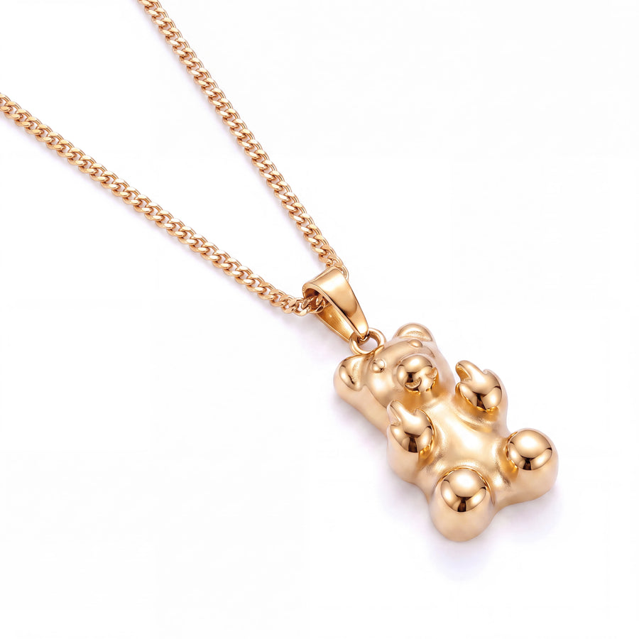 Insulting Bear Pendant (Gold)