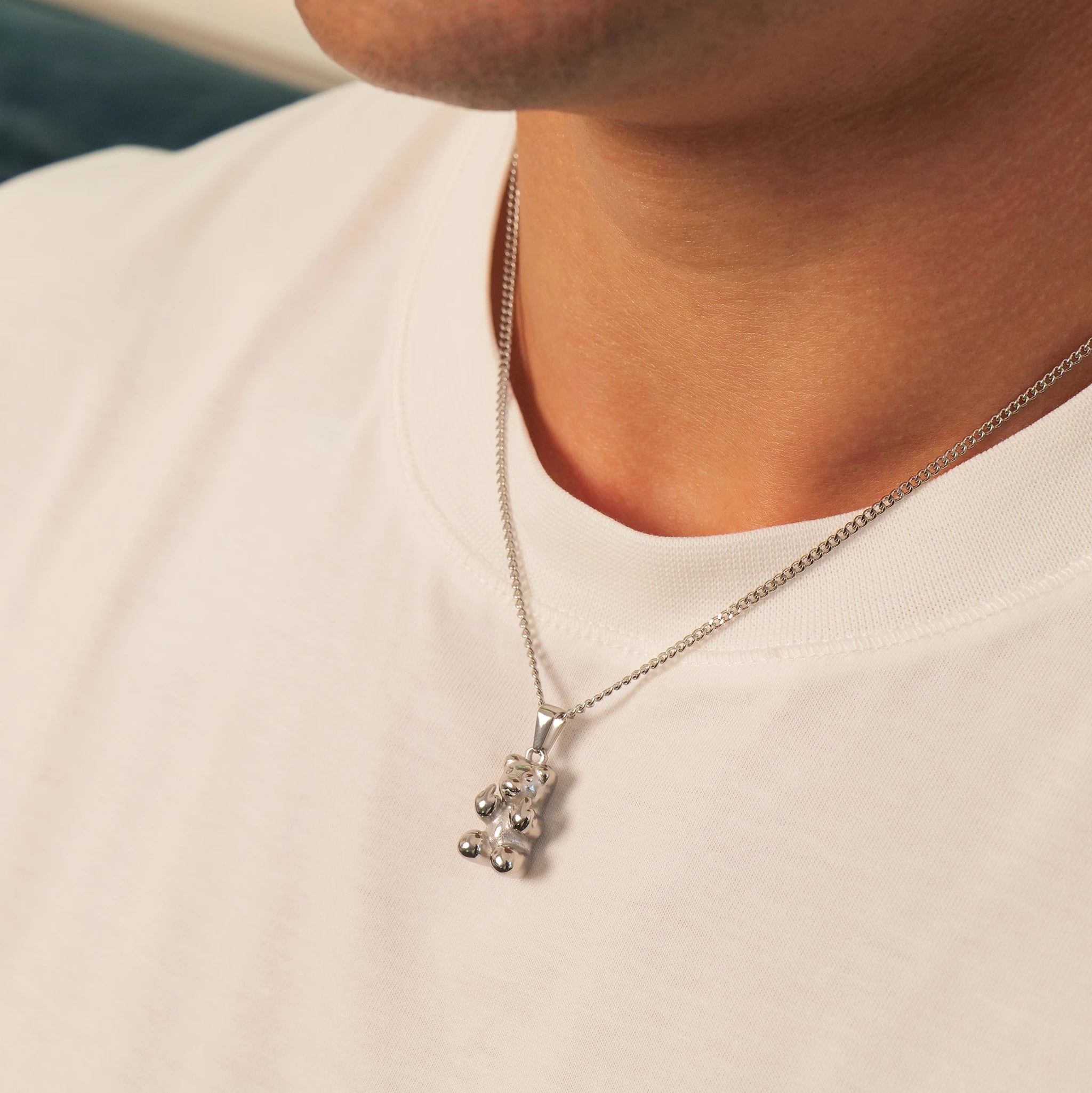 Insulting Bear Pendant (Silver)