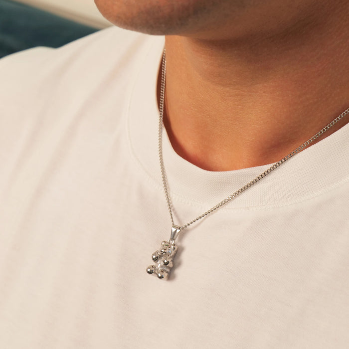 Insulting Bear Pendant (Silver)