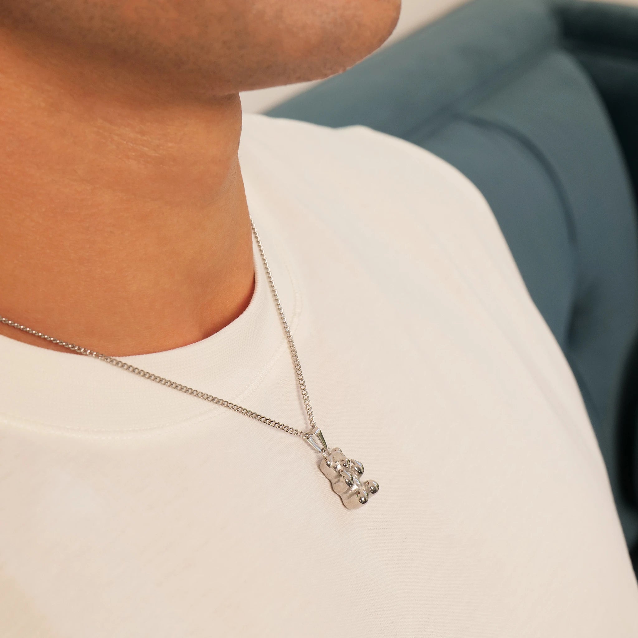 Insulting Bear Pendant (Silver)