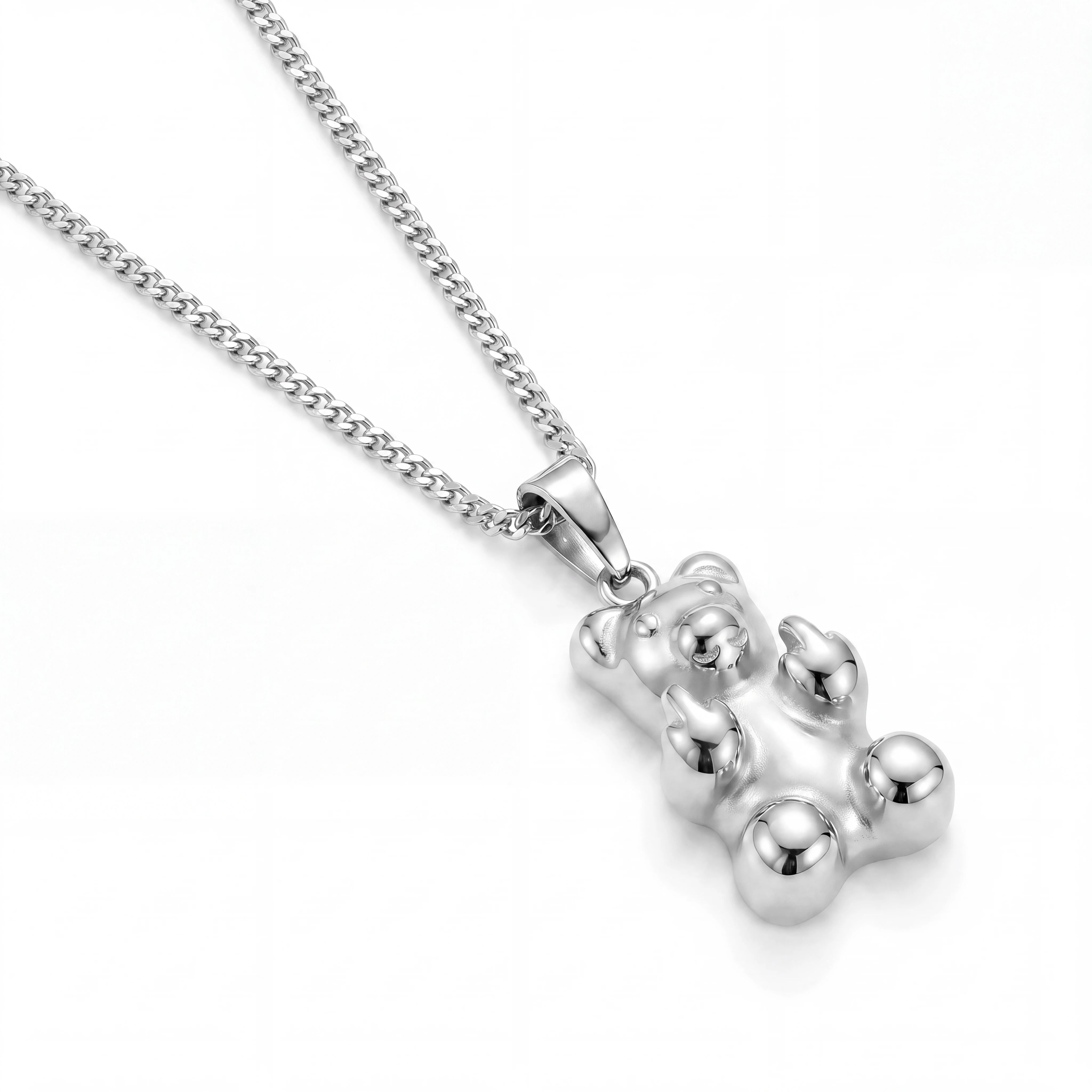 Insulting Bear Pendant (Silver)