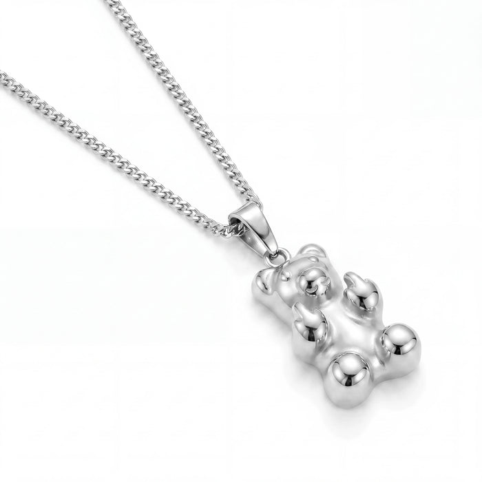 Insulting Bear Pendant (Silver)