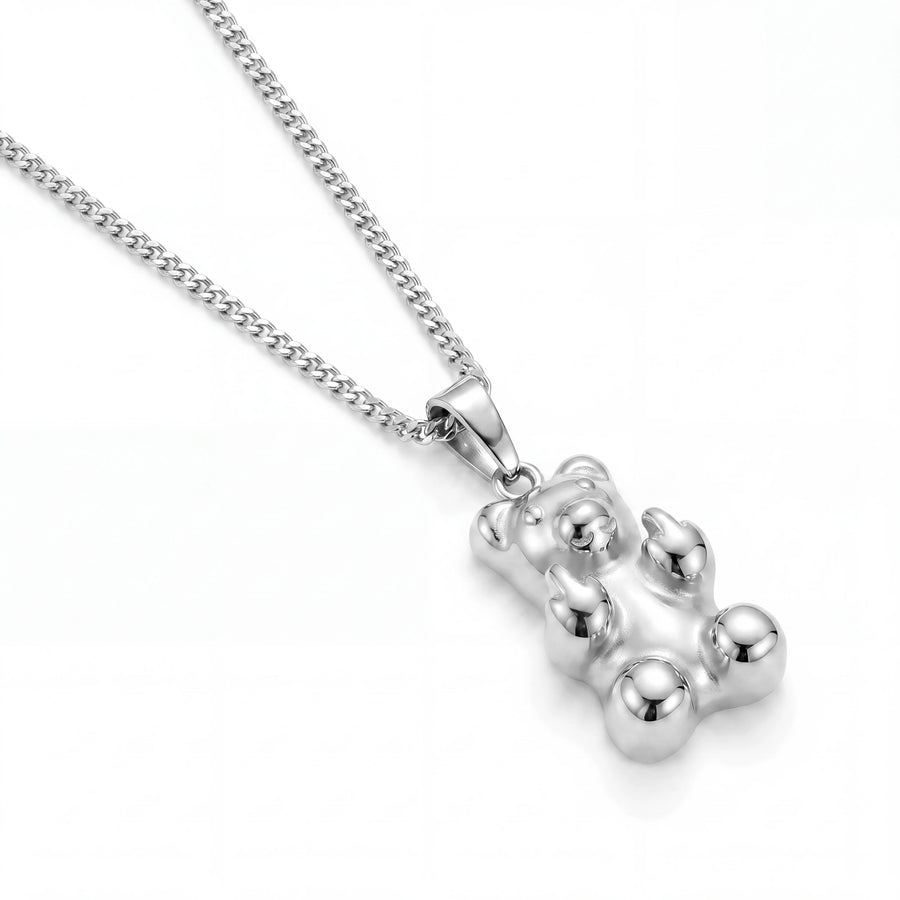 Insulting Bear Pendant (Silver)