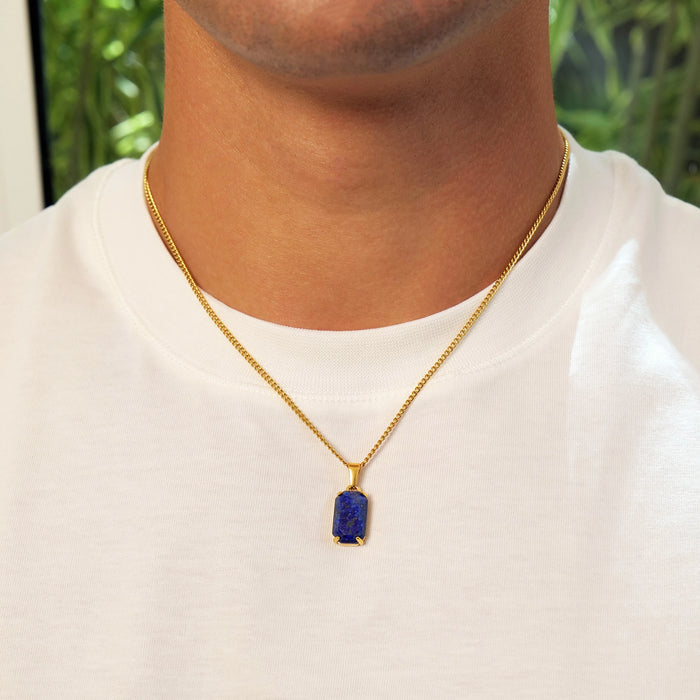 Lapis Lazuli Pendant (Gold)