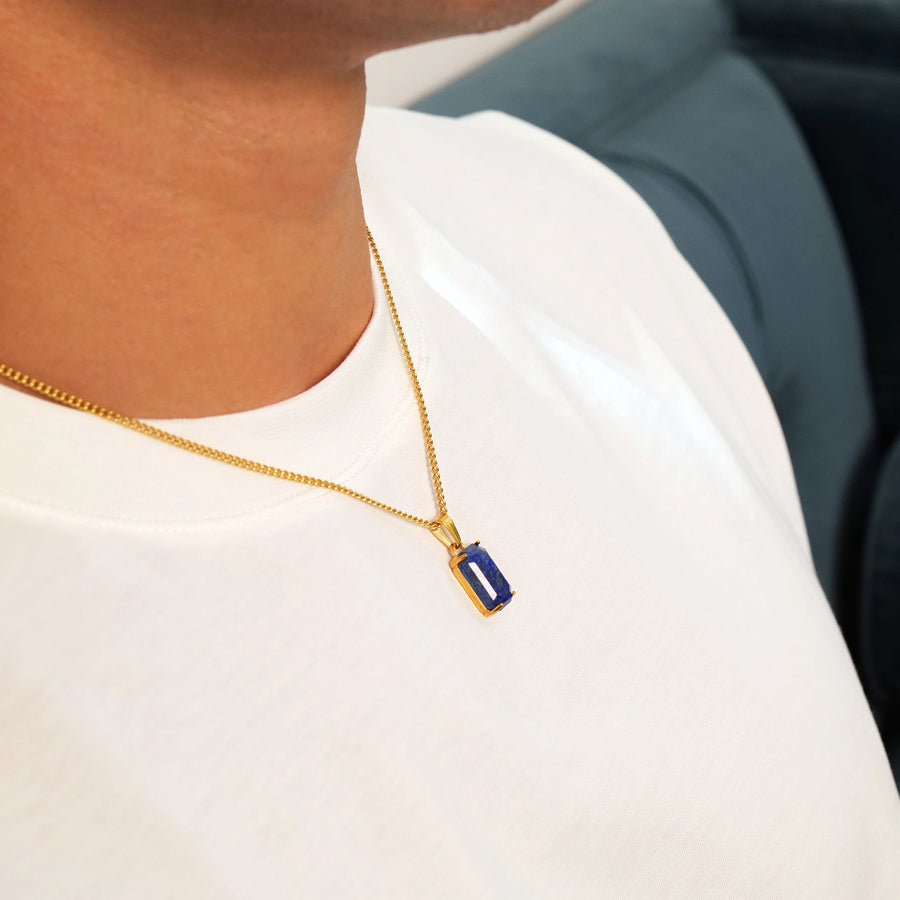 Lapis Lazuli Pendant (Gold)
