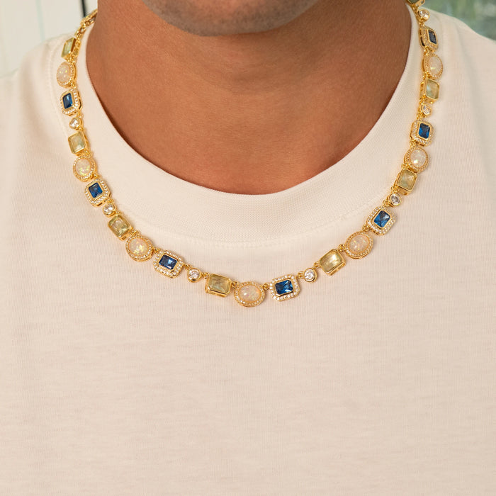 Blue Sapphire Gemstone Set (Gold)