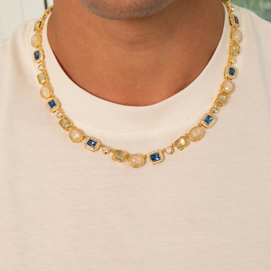 Blue Sapphire Gemstone Set (Gold)