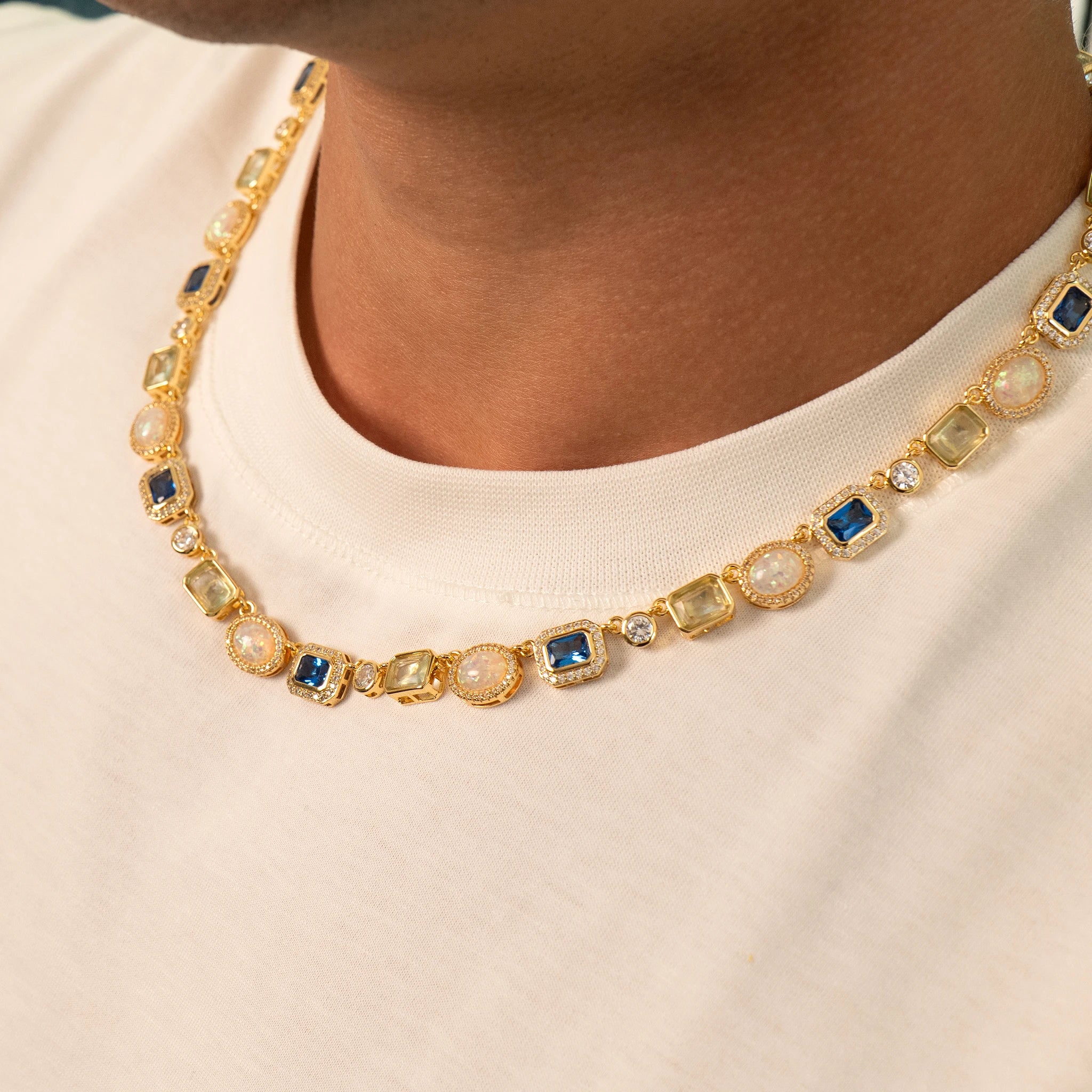 Blue Sapphire Gemstone Set (Gold)
