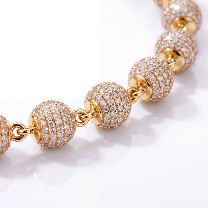 Iced Ball Necklace (Gold)