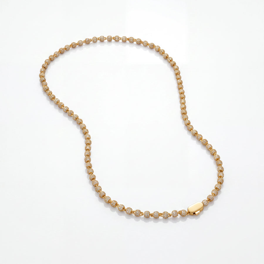 Iced Ball Necklace (Gold)