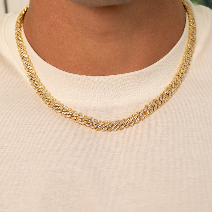 Prong Link Iced Cuban Set (Gold)