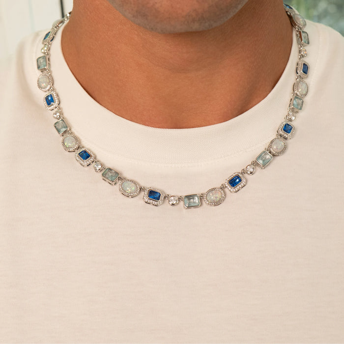 Blue Sapphire Gemstone Set (Silver)