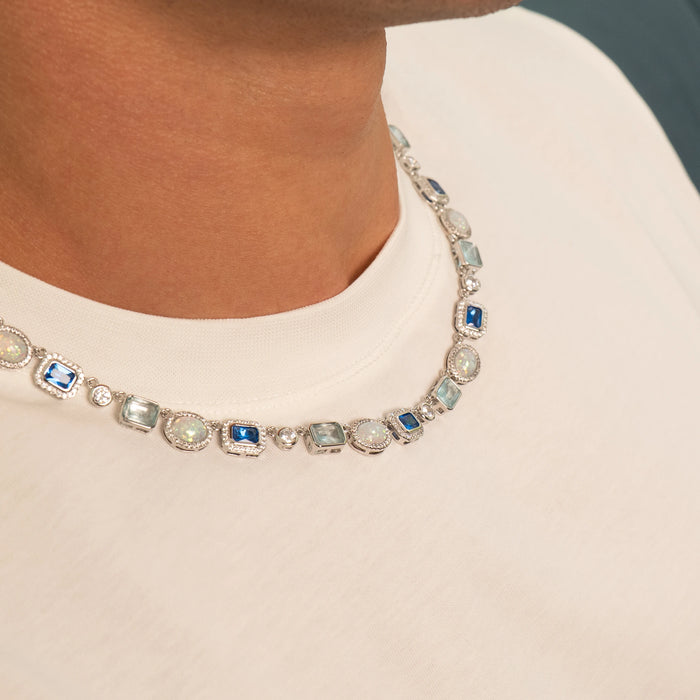 Blue Sapphire Gemstone Set (Silver)