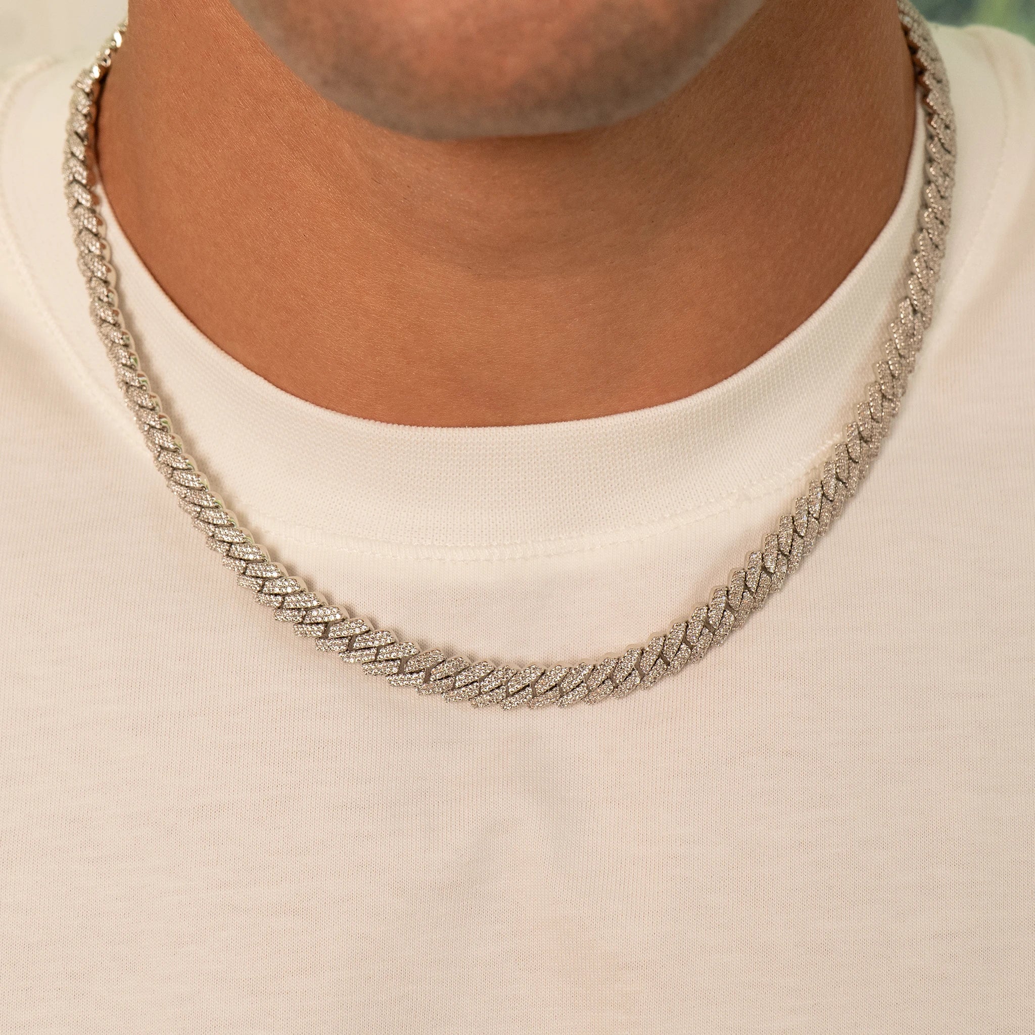 Prong Link Iced Cuban Set (Silver)