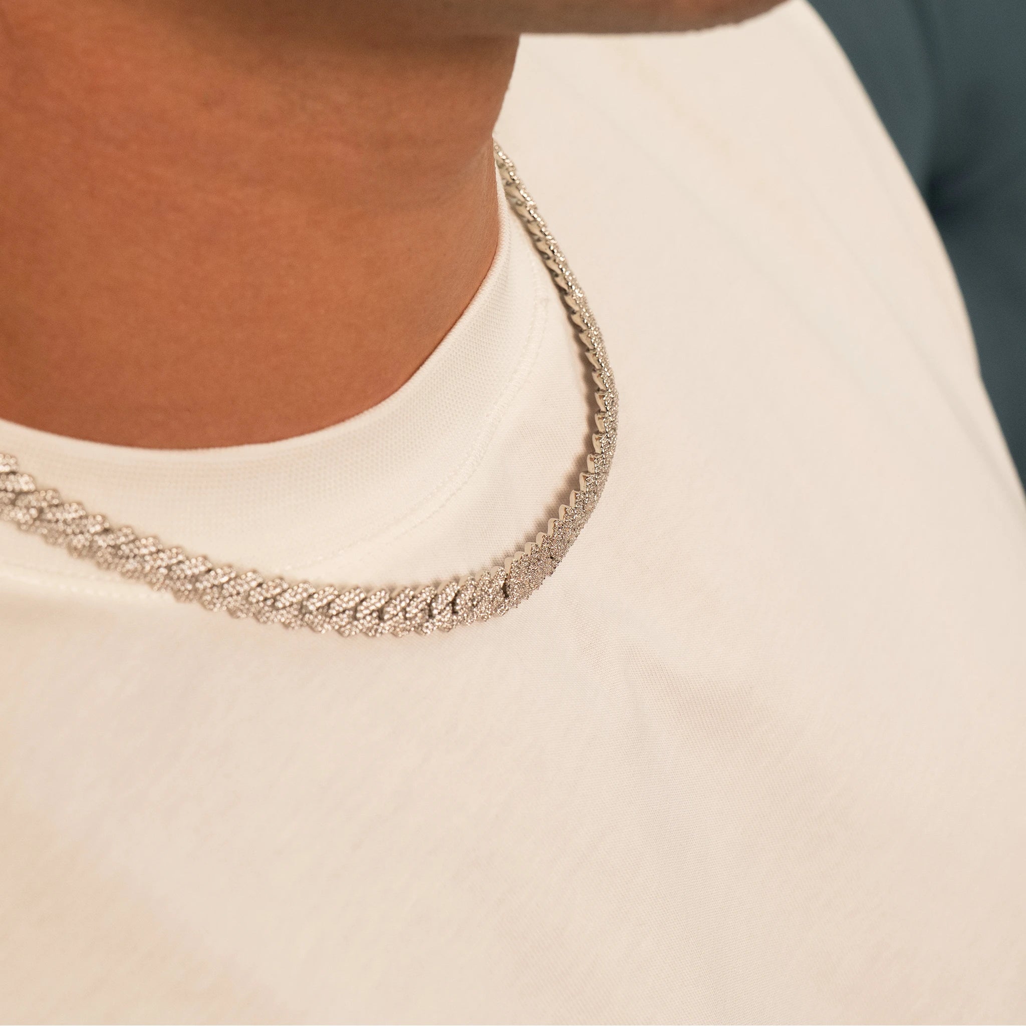 Prong Link Iced Cuban Set (Silver)