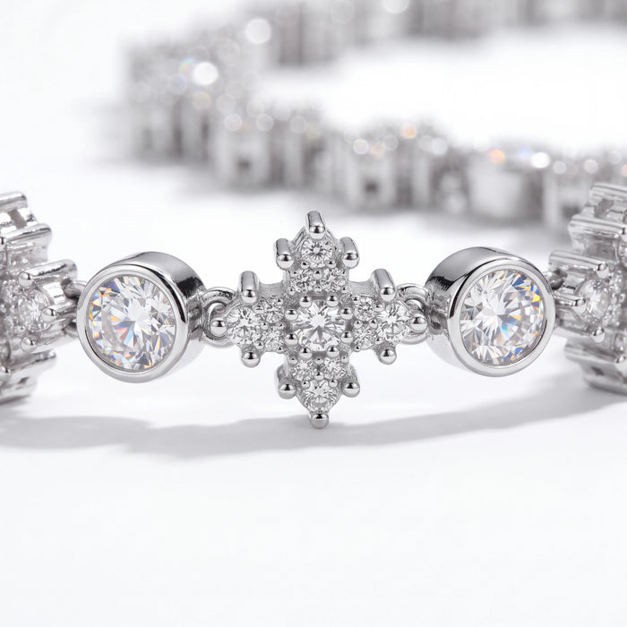 Star Iced Tennis Chain (Silver)