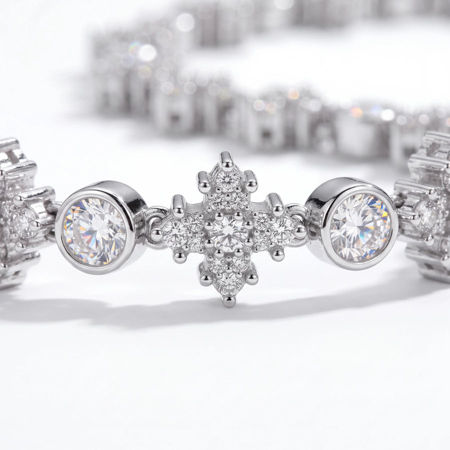 Star Iced Tennis Chain (Silver)