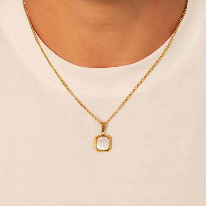 Metallic Onyx Pendant (Gold)