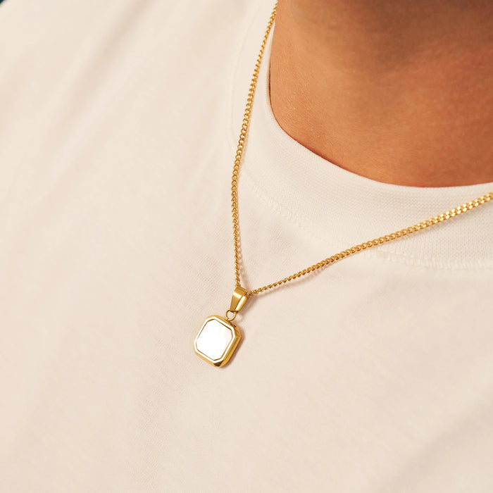 Metallic Onyx Pendant (Gold)