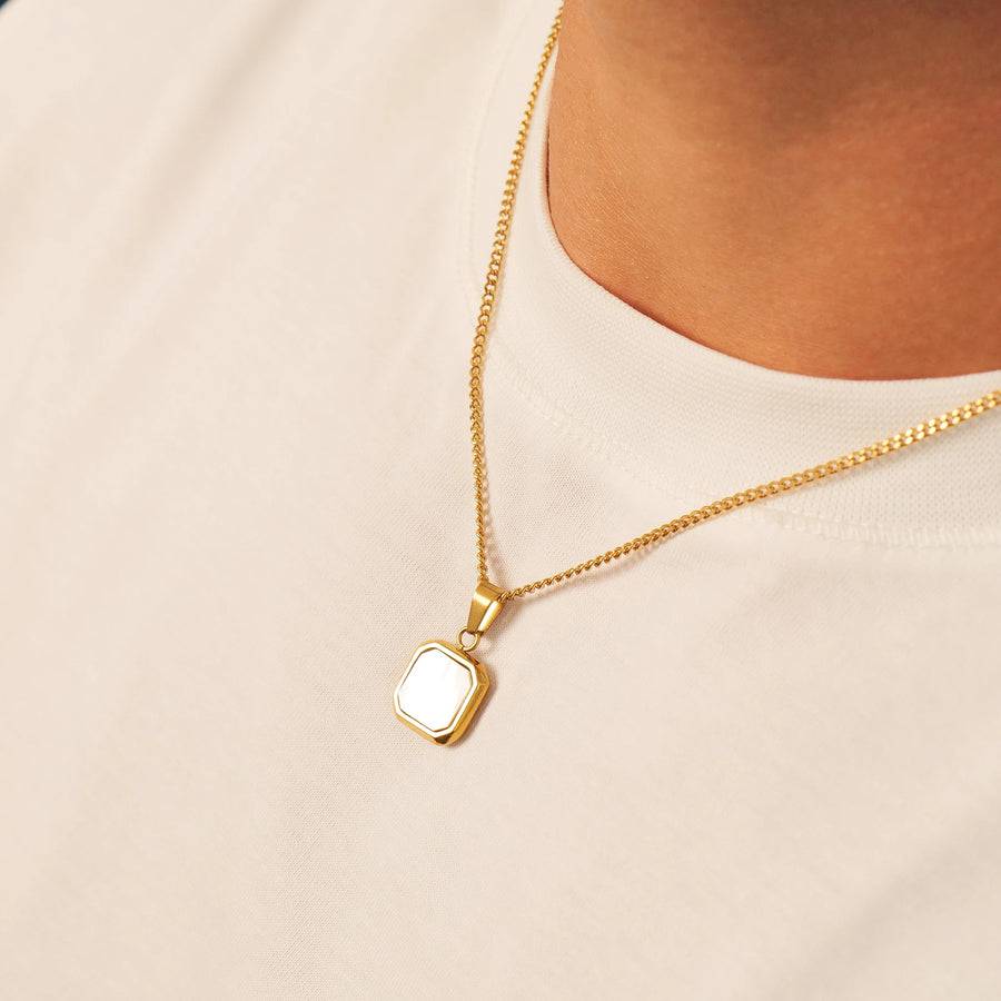 Metallic Onyx Pendant (Gold)