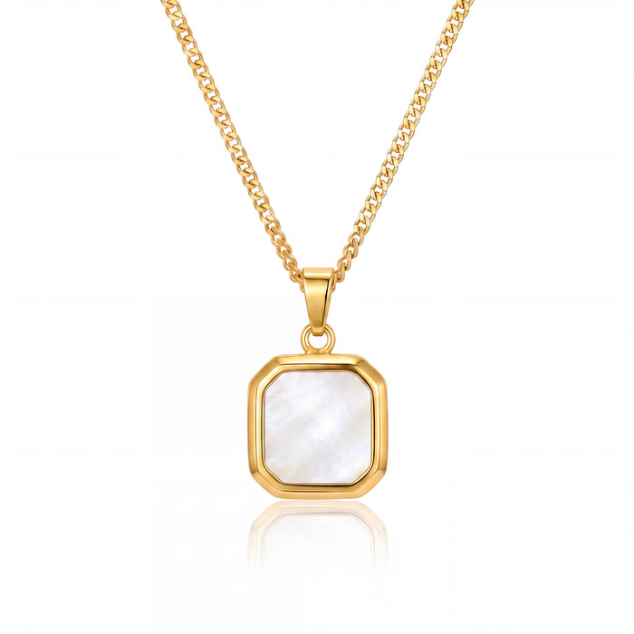Metallic Onyx Pendant (Gold)