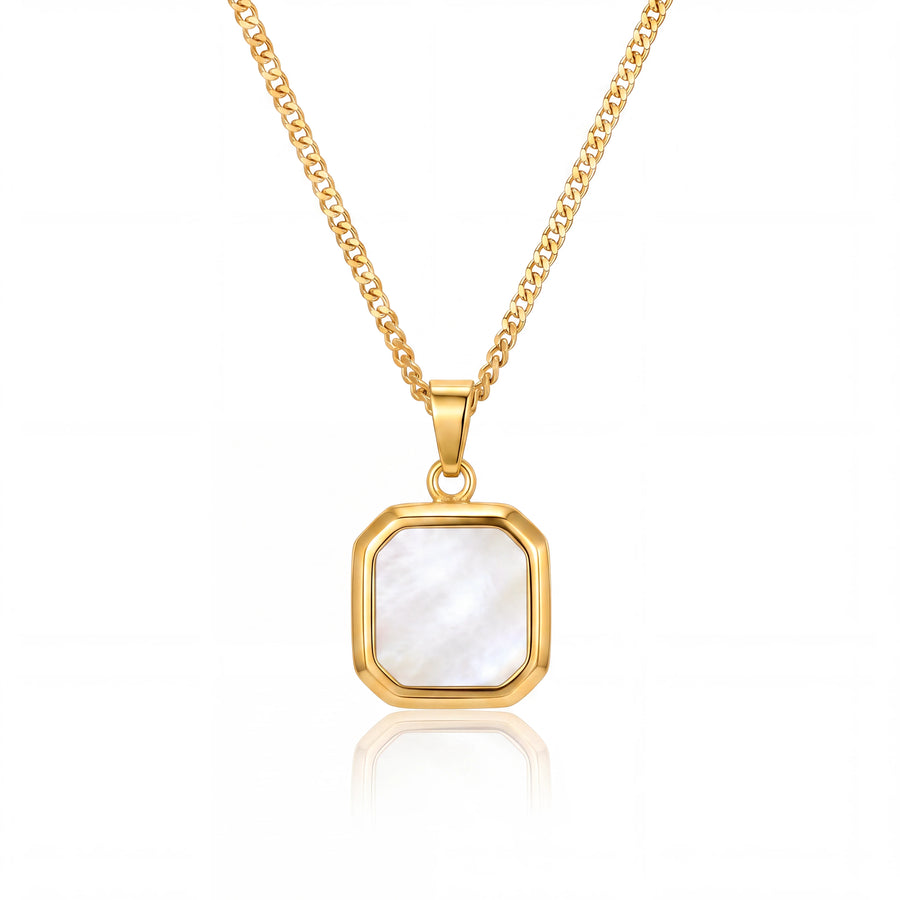 Metallic Onyx Pendant (Gold)