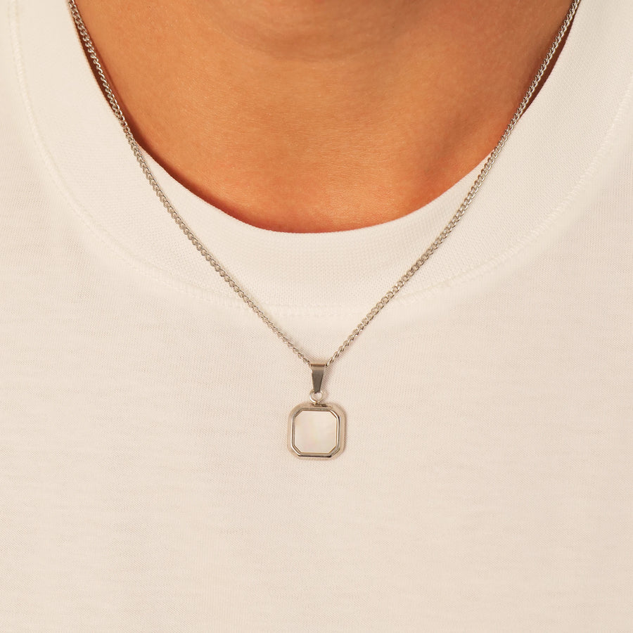 Metallic Onyx Pendant (Silver)