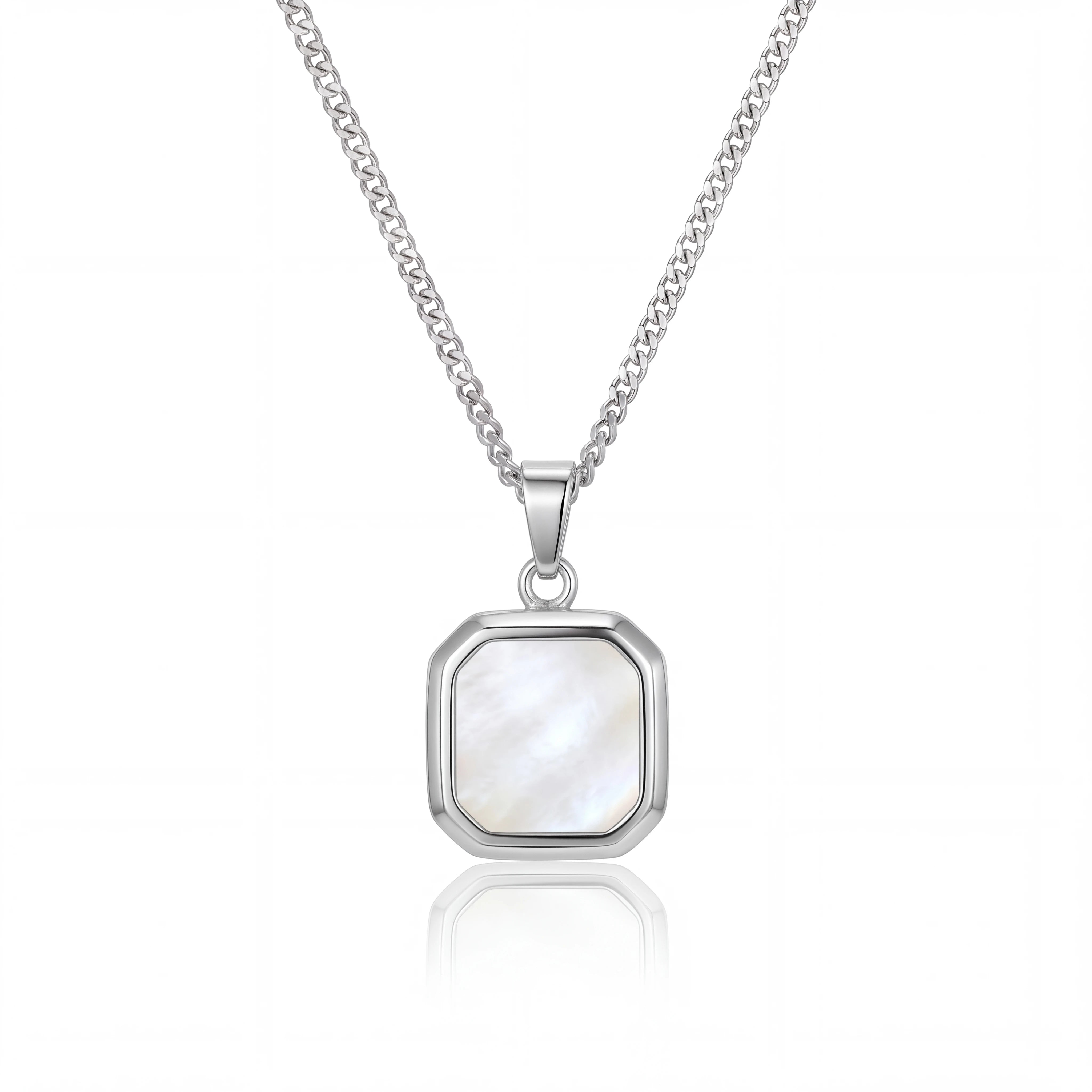 Metallic Onyx Pendant (Silver)