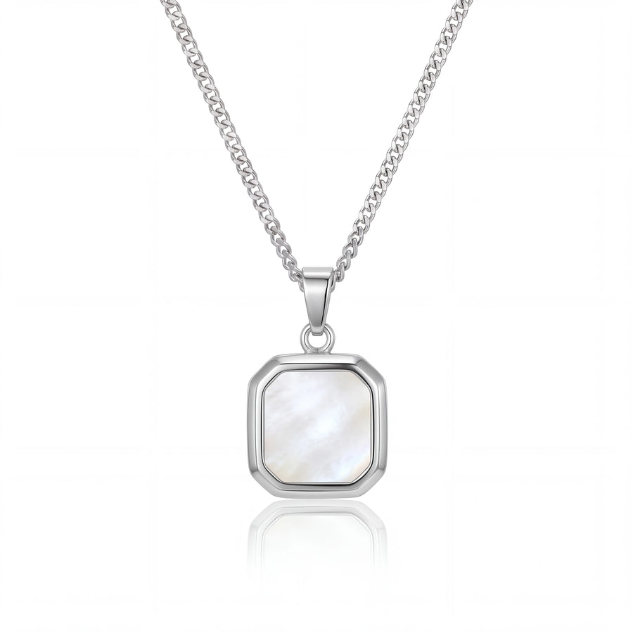 Metallic Onyx Pendant (Silver)