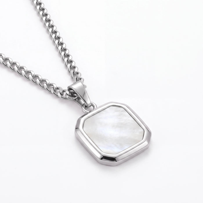 Metallic Onyx Pendant (Silver)