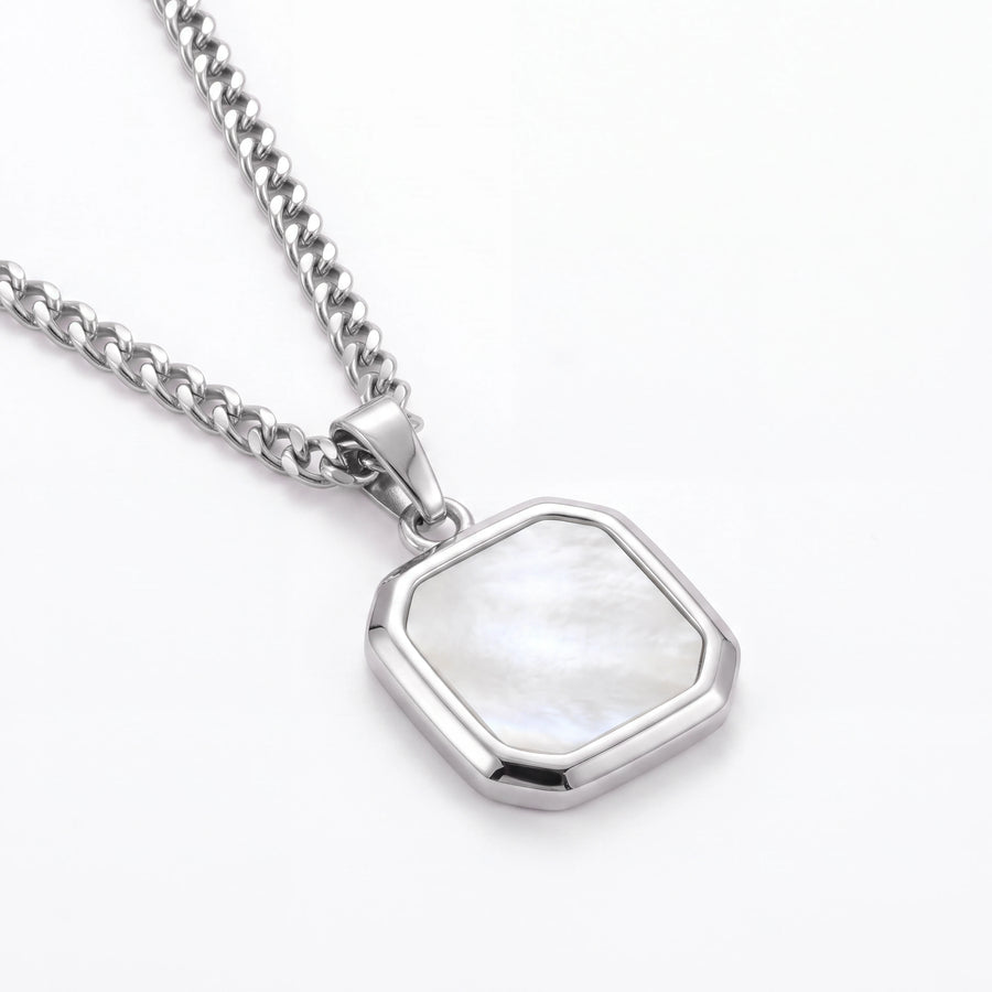 Metallic Onyx Pendant (Silver)