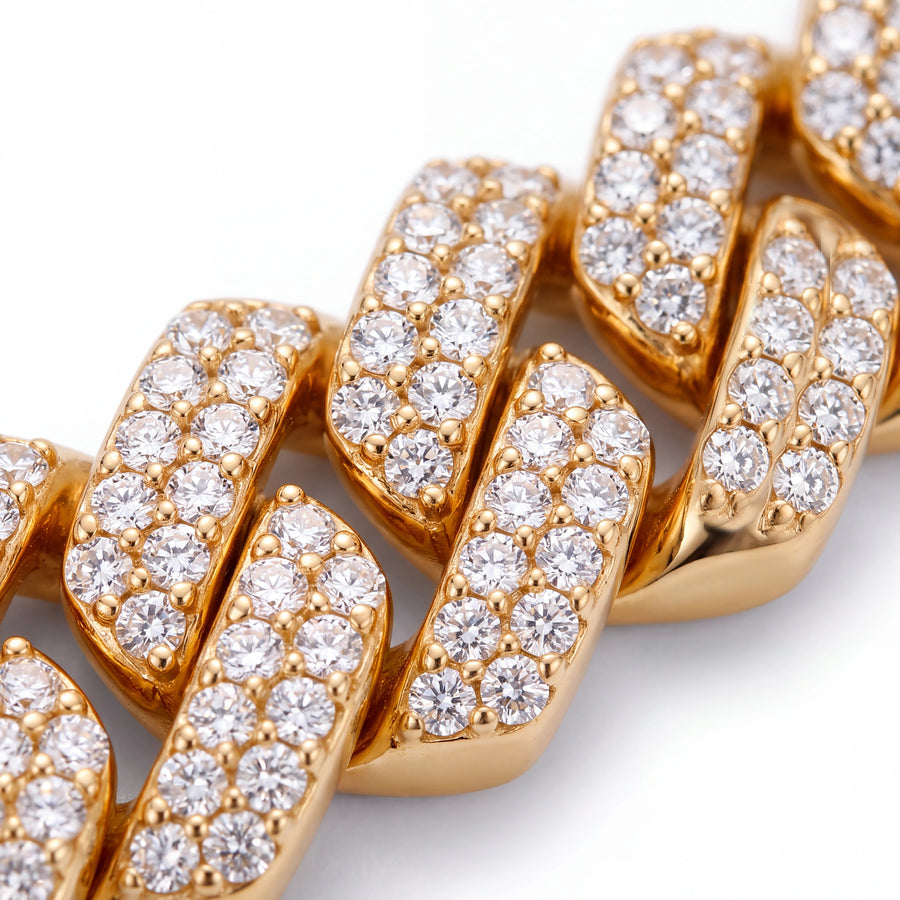 Micro Cuban Iced Bracelet (Gold)