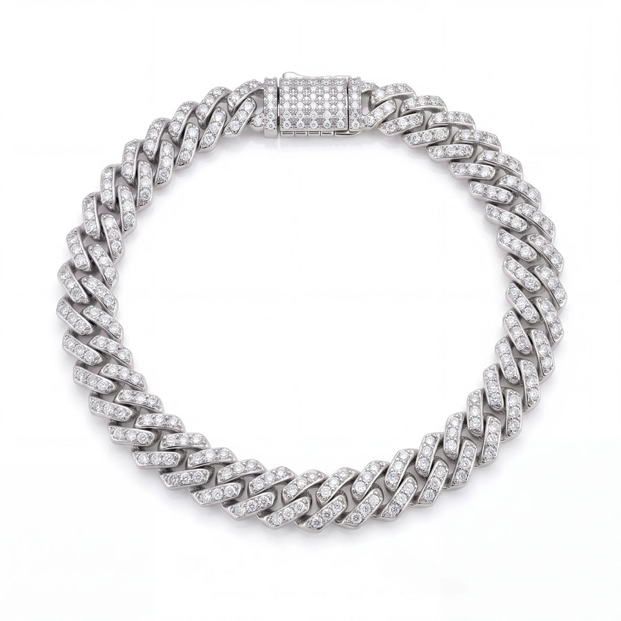 Micro Cuban Iced Bracelet (Silver)