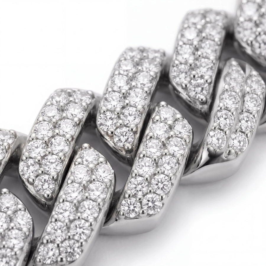 Micro Cuban Iced Bracelet (Silver)