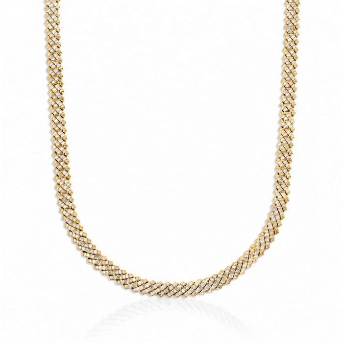 Micro Cuban Iced Chain (Gold)
